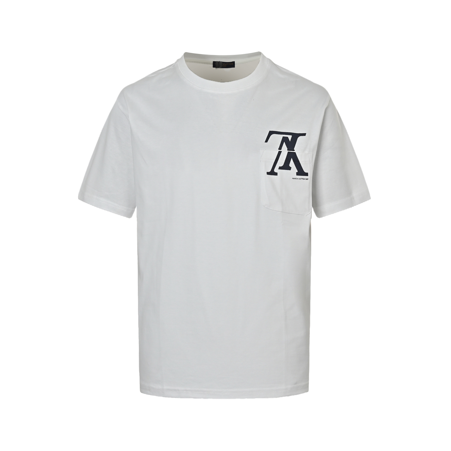 Louis Vuitton Big V inverted letter print logo short sleeves