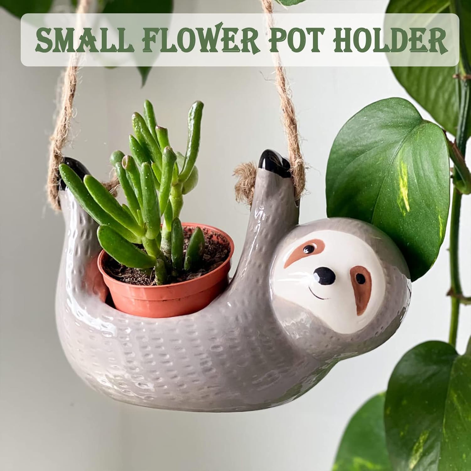 Christmas Limited Release🔥Cute Sloth Potted Planter, Handmade Ceramic Painted Pots