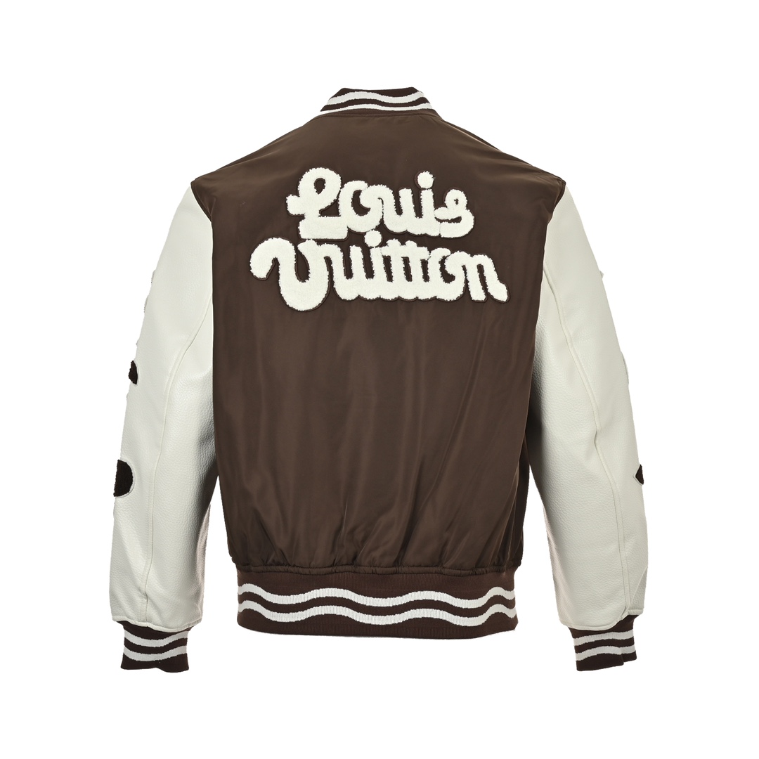 Louis Vuitton 24Fw Tyler collaboration floral towel embroidered baseball jacket