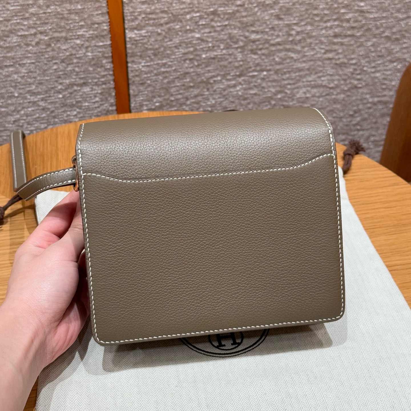 Hermès Roulis 18Etoupe Handbag (Handmade to Order)