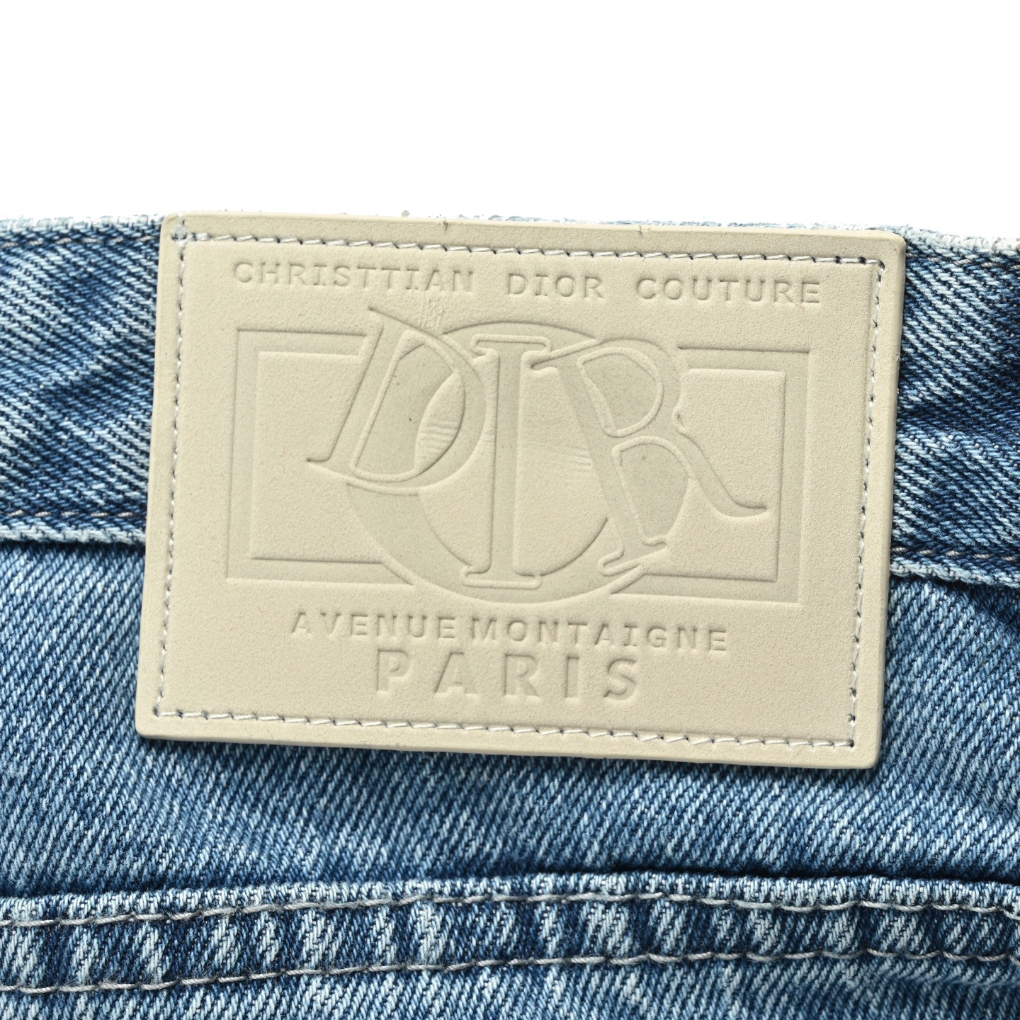 Dior 24ss denim shorts with cannage embroidery