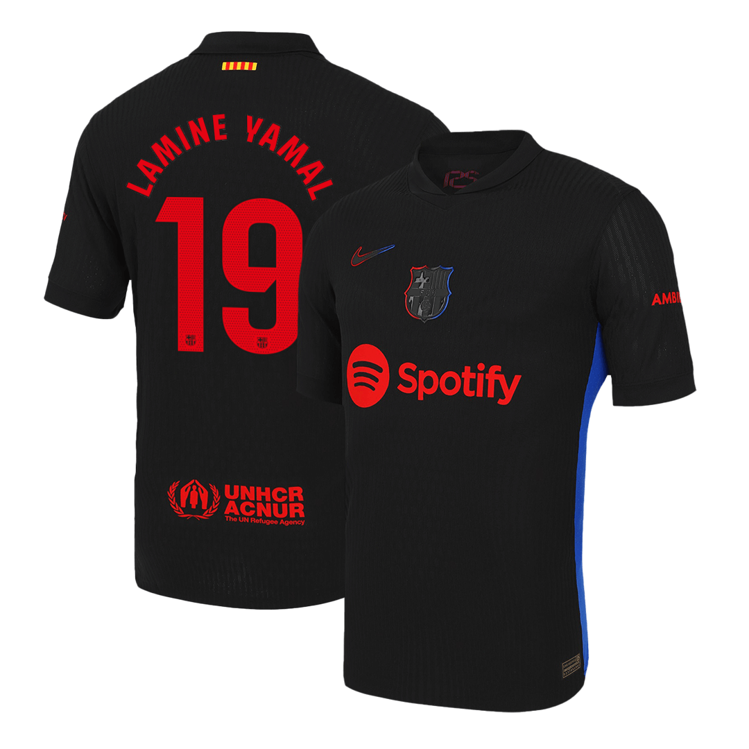 Authentic LAMINE YAMAL #19 Soccer Jersey Barcelona Away 2024/25