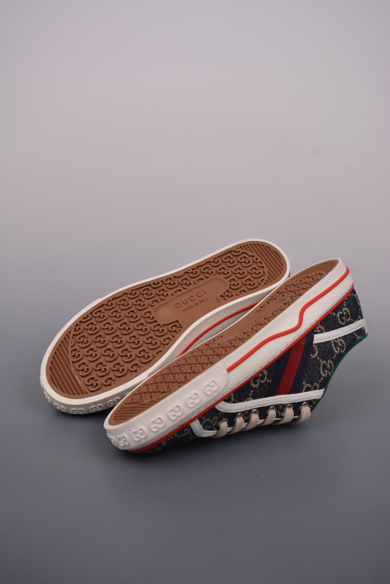 Gucci Tennis 1977 Print Sneaker Dark Blue Denim