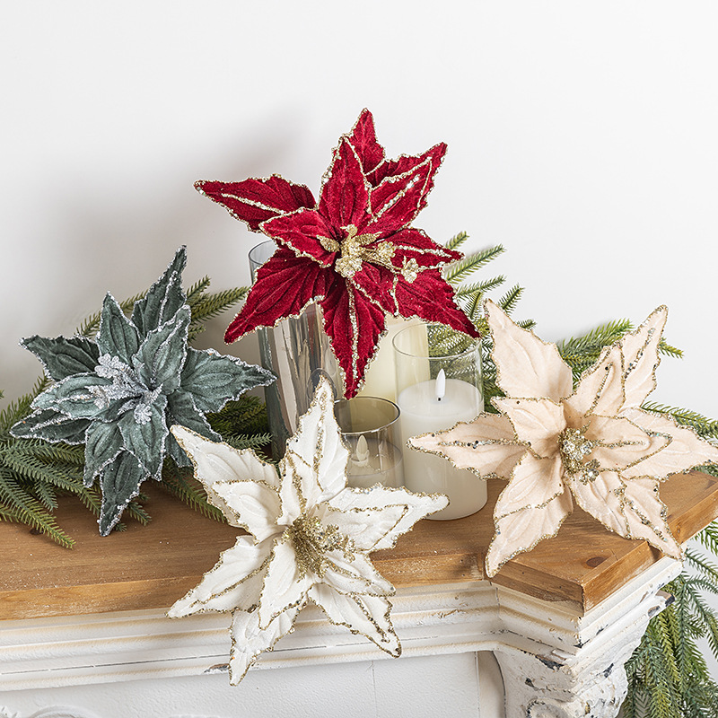🎄Early Christmas Sale 49% OFF🎄Sequined Velvet Artificial Christmas Flower-Buy More Save More