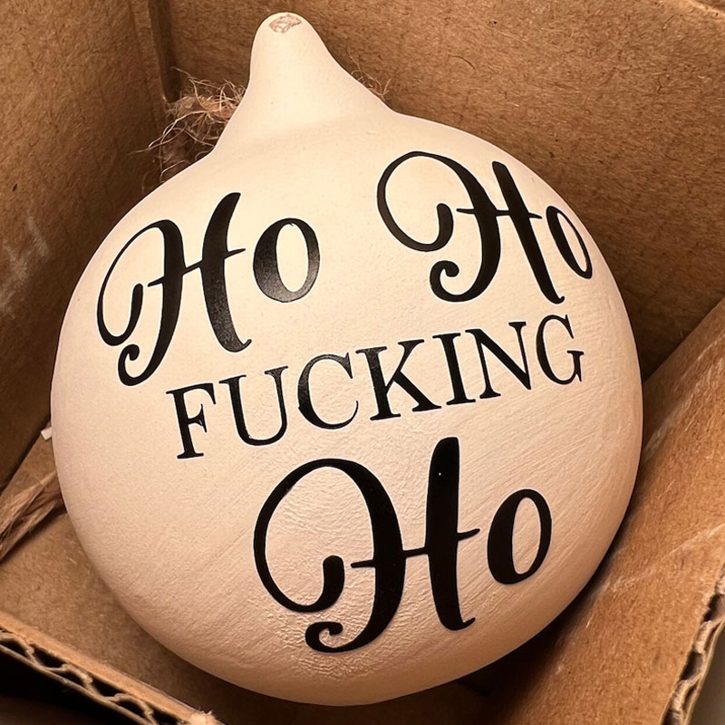 Rude Christmas Ornament