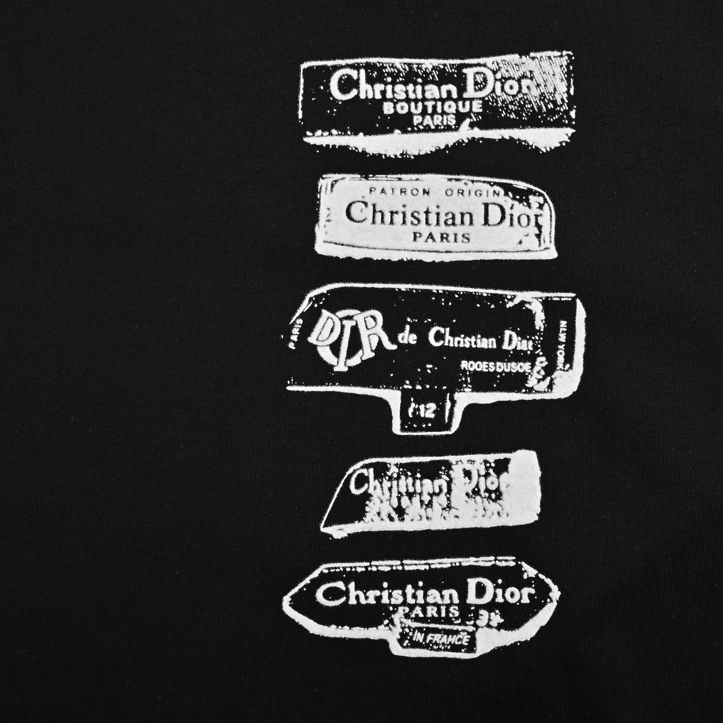Dior 25ss flocked logo short sleeve