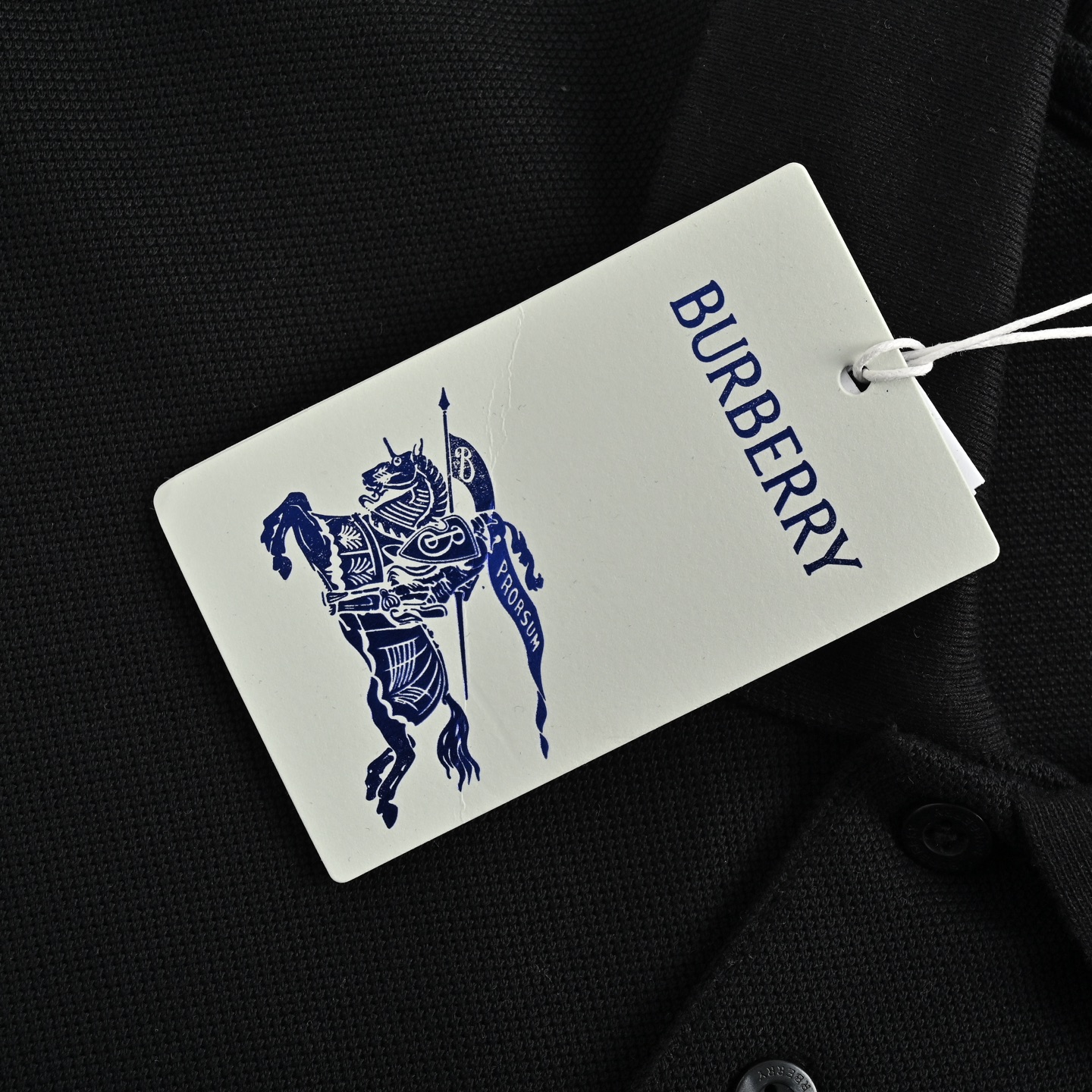Burberry 25ss cursive lettering embroidered Polo short sleeve