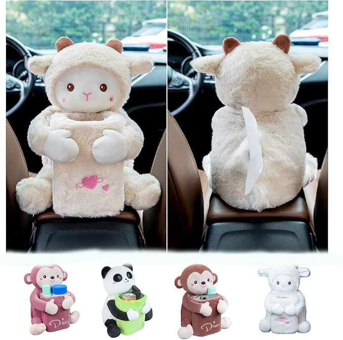 🐶🐼Cute multifunctional tissue box trash can animal dolls🔥 (Flash Sale - 50% Off)