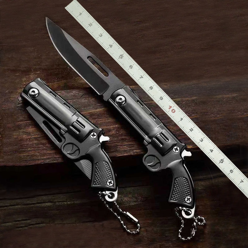Gun Shape Tactical Folding Key Chain Knife