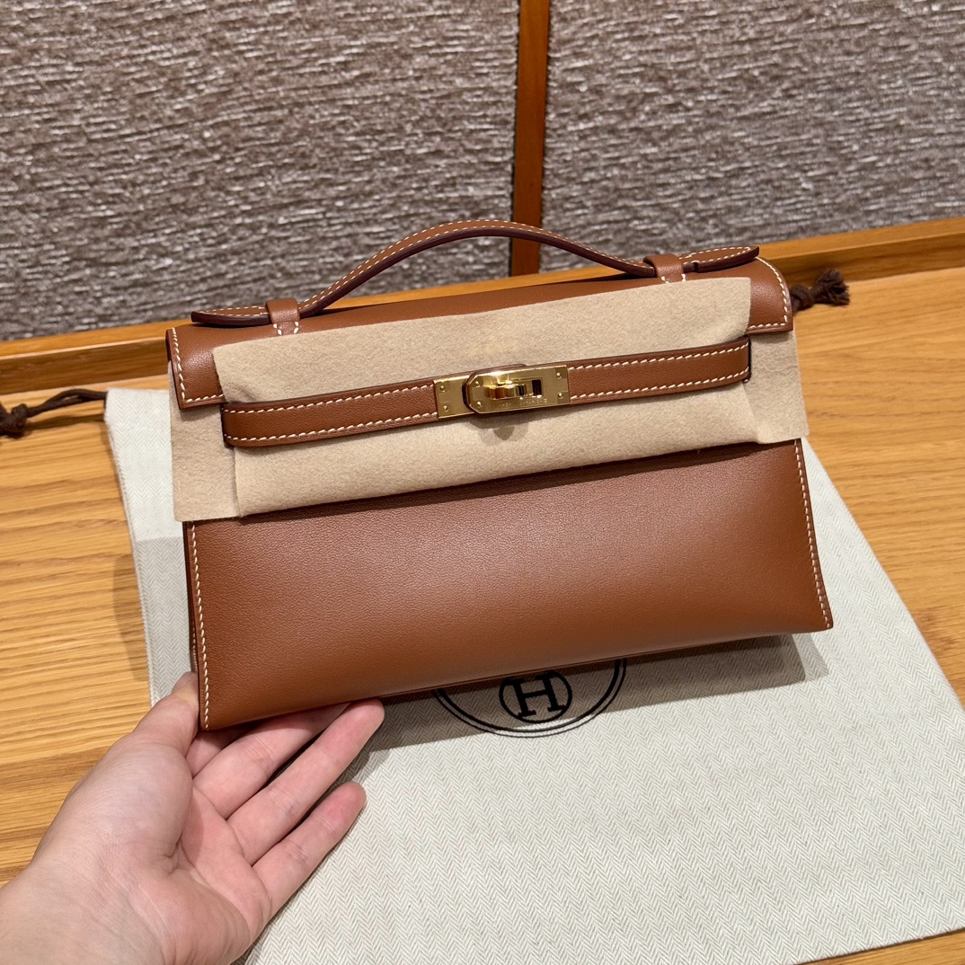 Hermès Kelly Pochette 37Gold Handbag (Handmade to Order)