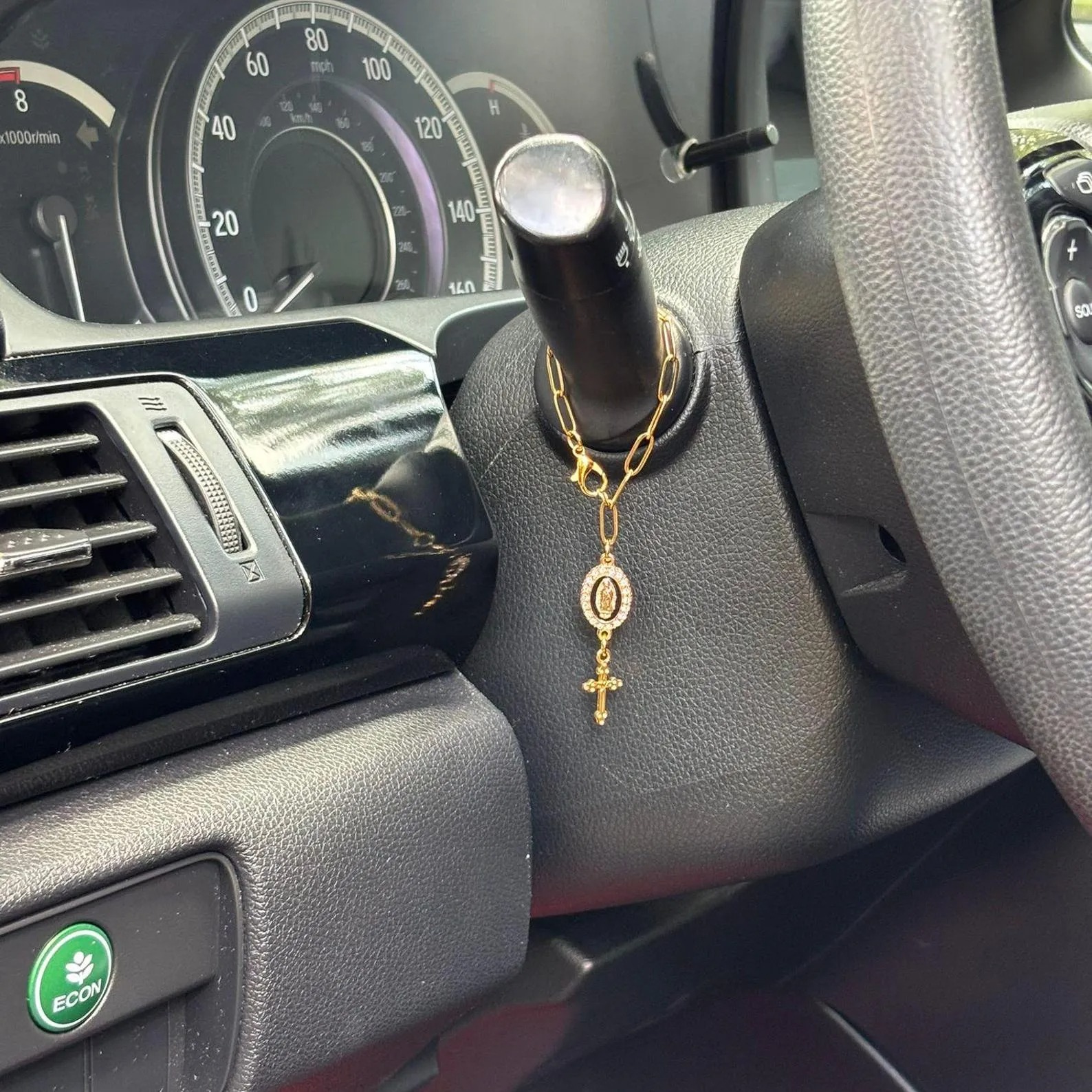 ✝️Pink Steering Wheel Rosary Charm Accessory