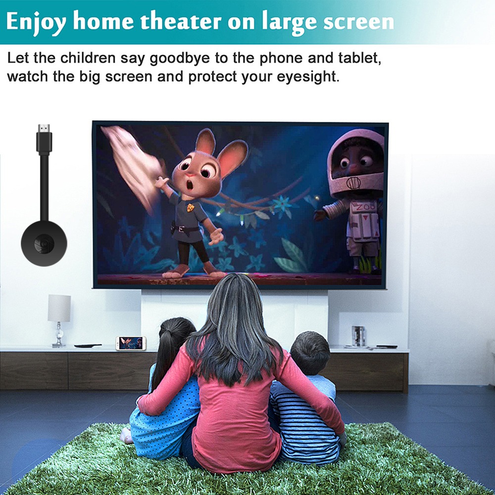 Wireless WiFi HDMI Dongle - 4K Ultra HD Mirroring Dongle Compatible with iOS/Android/Windows/MAC