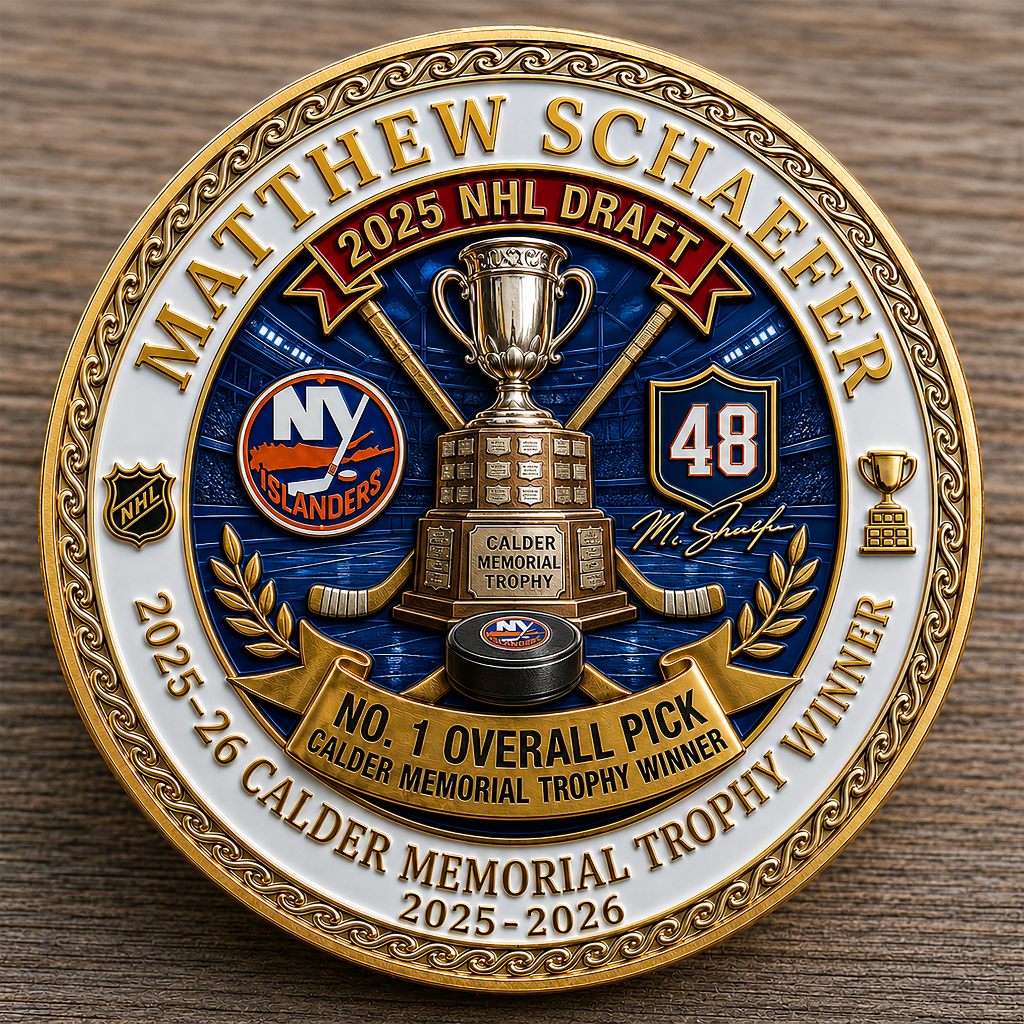 Matthew Shaeffer 2025 NHL Draft Commemorative Coin