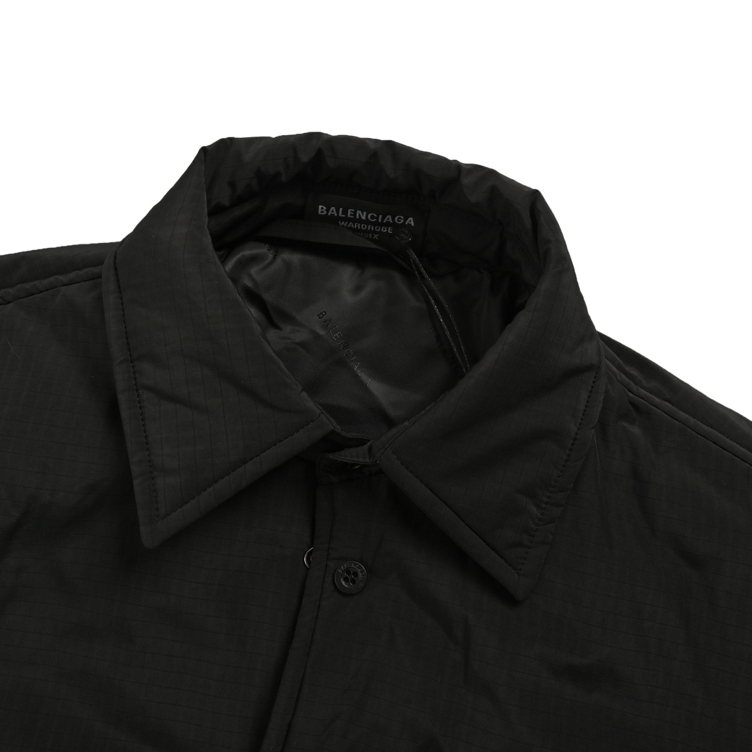 Balenciaga 24Fw pocket small logo long-sleeved shirt cotton coat
