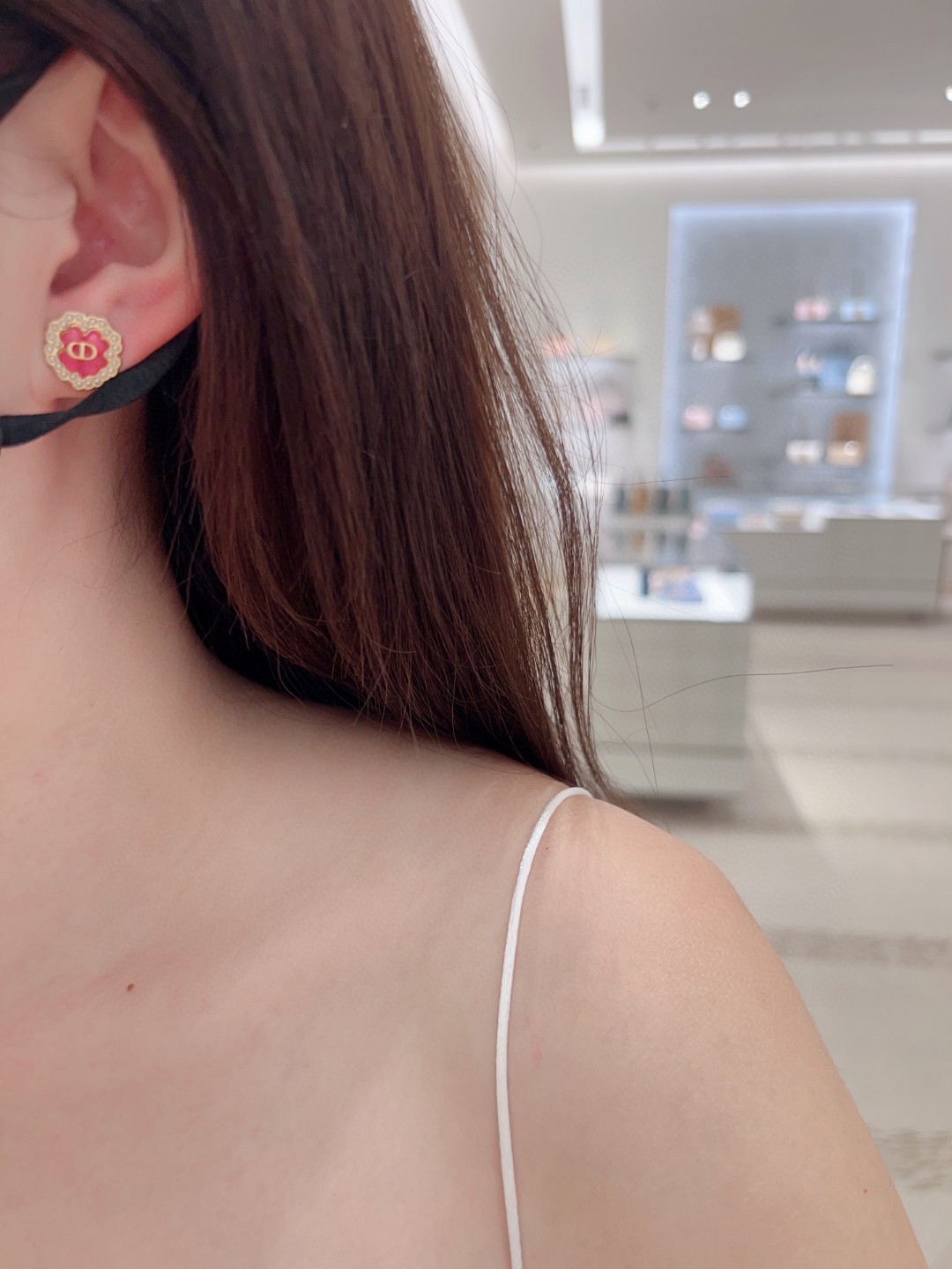 Dior three-piece earrings