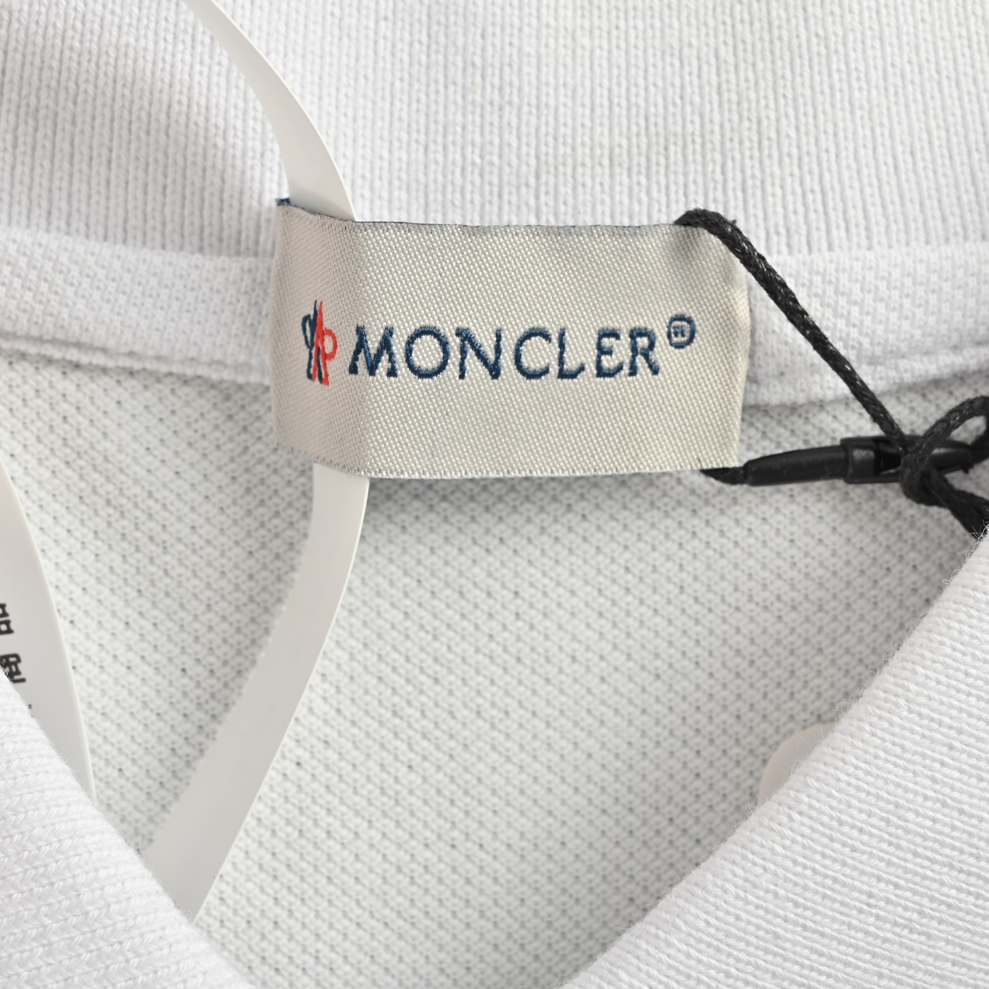 Moncler 25ss embroidered logo polo short sleeve