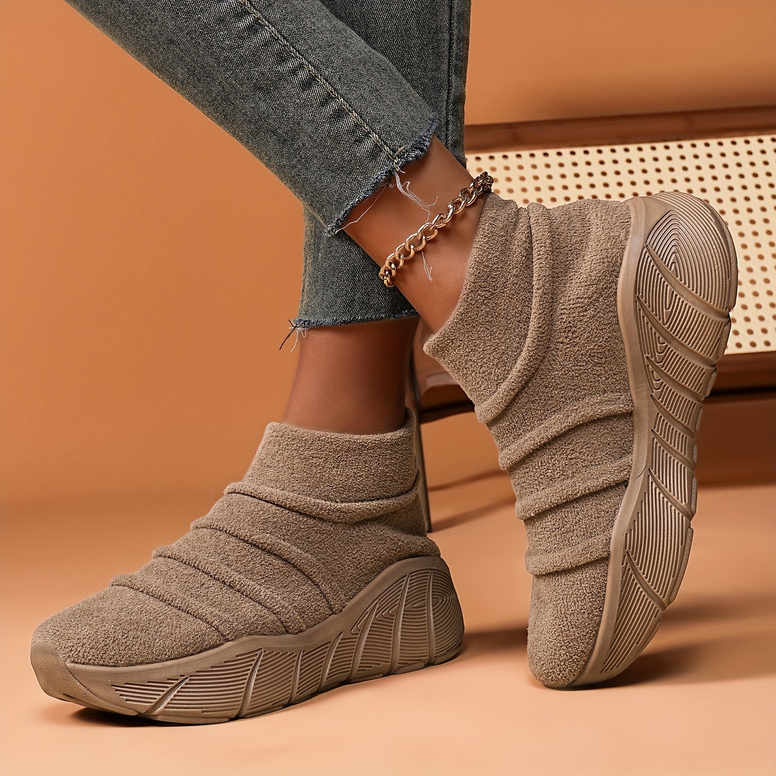 🎄CHRISTMAS ON SALE🎄UltraCozy EVA Flannel Fleece Ergonomic Sneakers