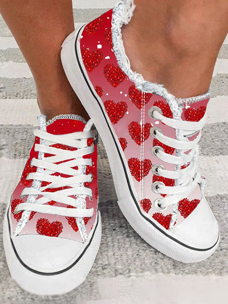 Ombre Fringe Canvas Sneakers