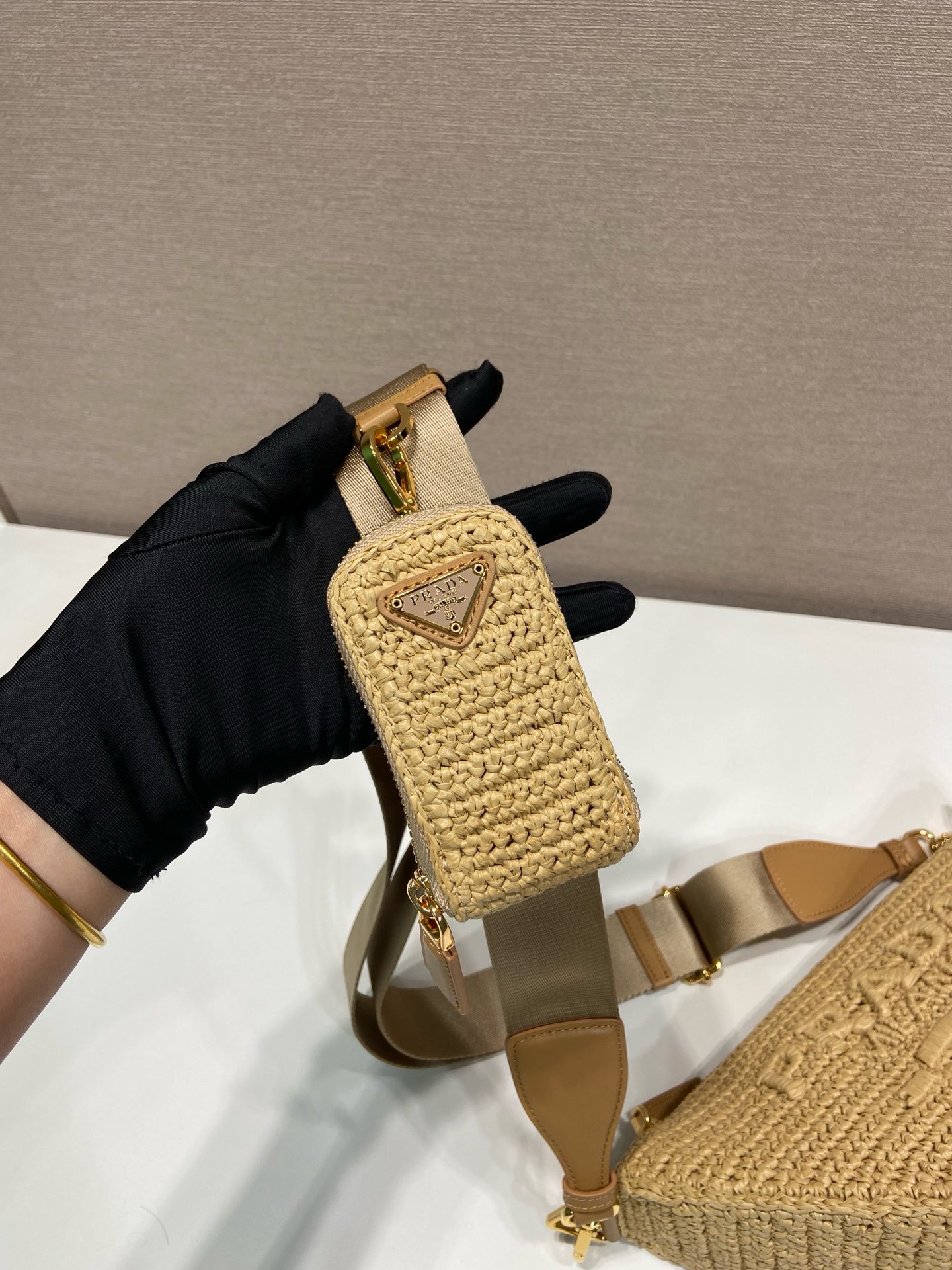 Prada Straw Triangle Bag 1BH190