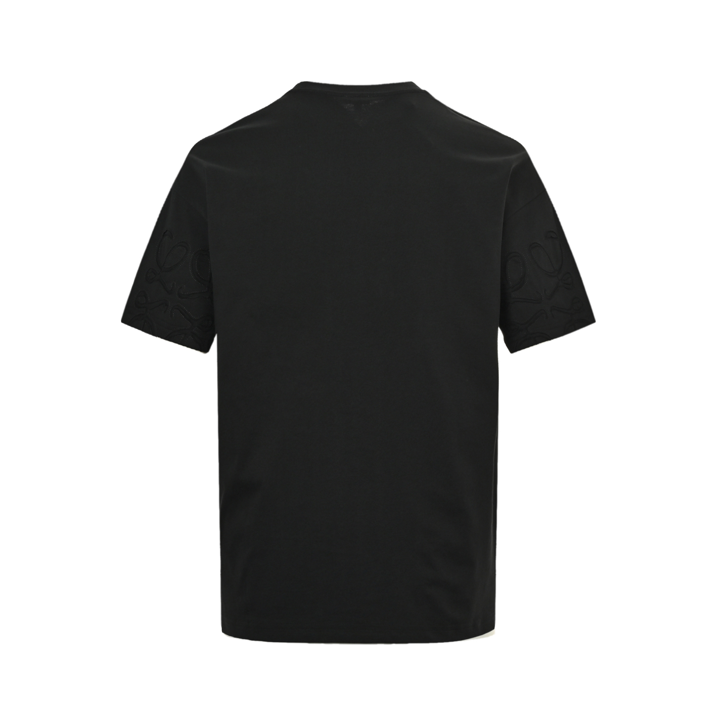 Loewe 25ss short-sleeved shirt with embroidered logo patch on cuffs