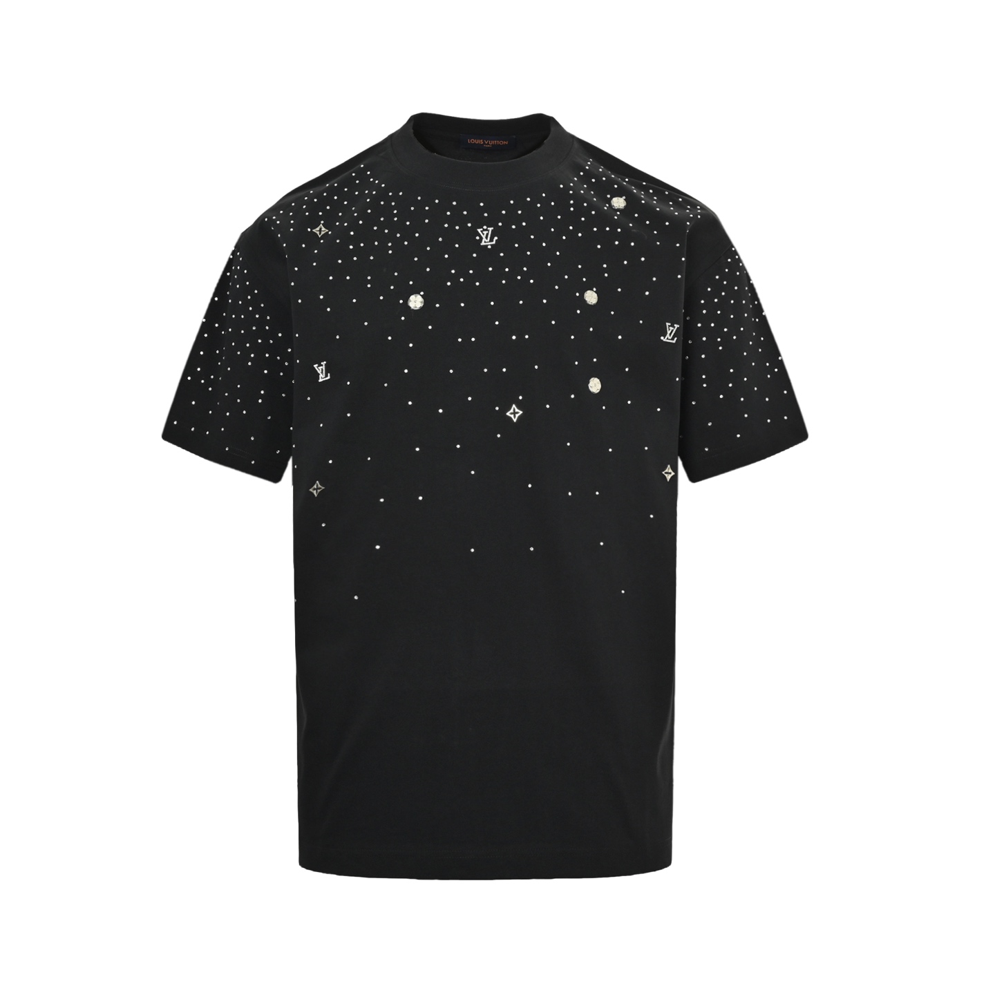 Louis Vuitton 25ss rivet logo star hot diamond short sleeve