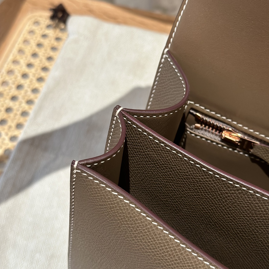 Hermès Constance with mirror ck18Etoupe handbag (handmade to order)