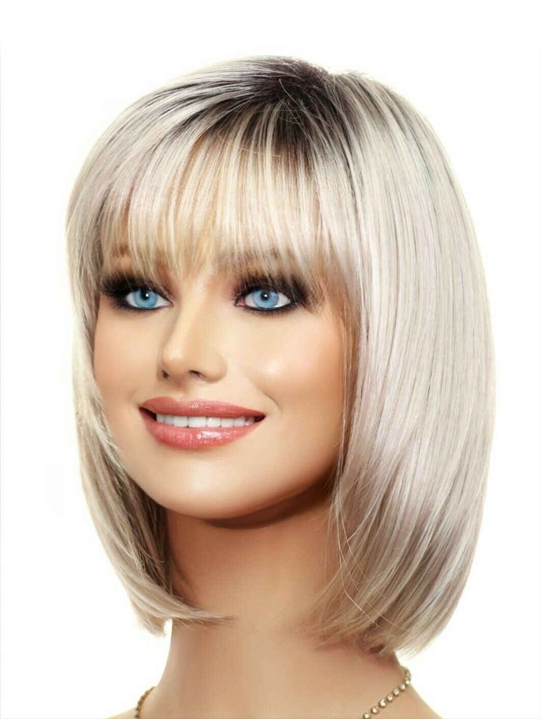 Mid-length Layered Straight Wig