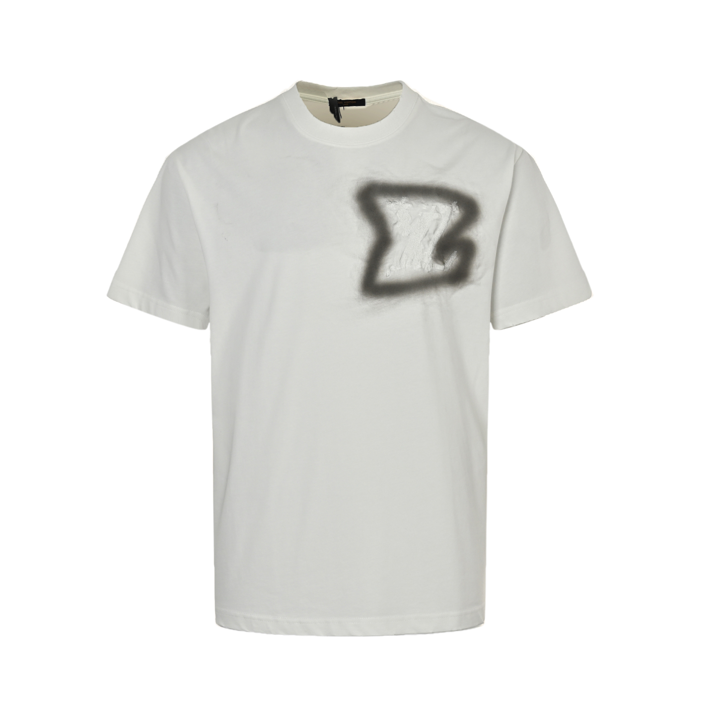 Louis Vuitton short-sleeved shirt with hand-painted embroidered logo on the chest