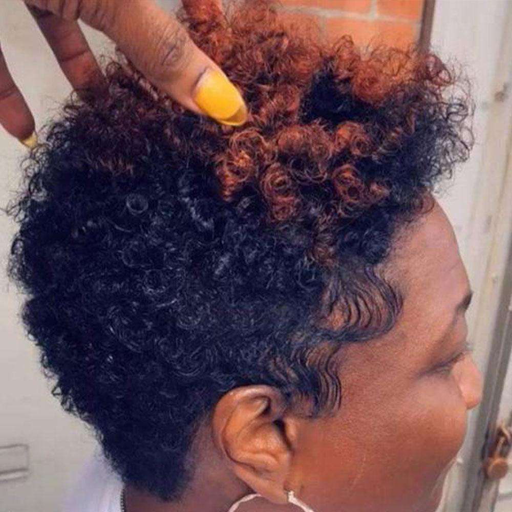 Luna 082 Philadelphia Designer Short Kinky Hair Wig without Bangs
