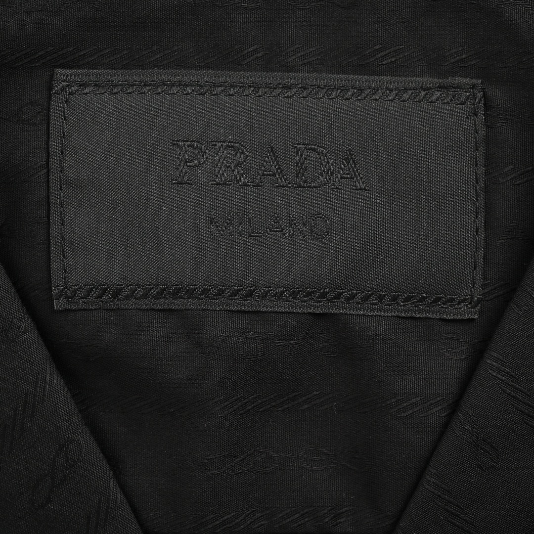 Prada 24ss short-sleeved jacquard shirt