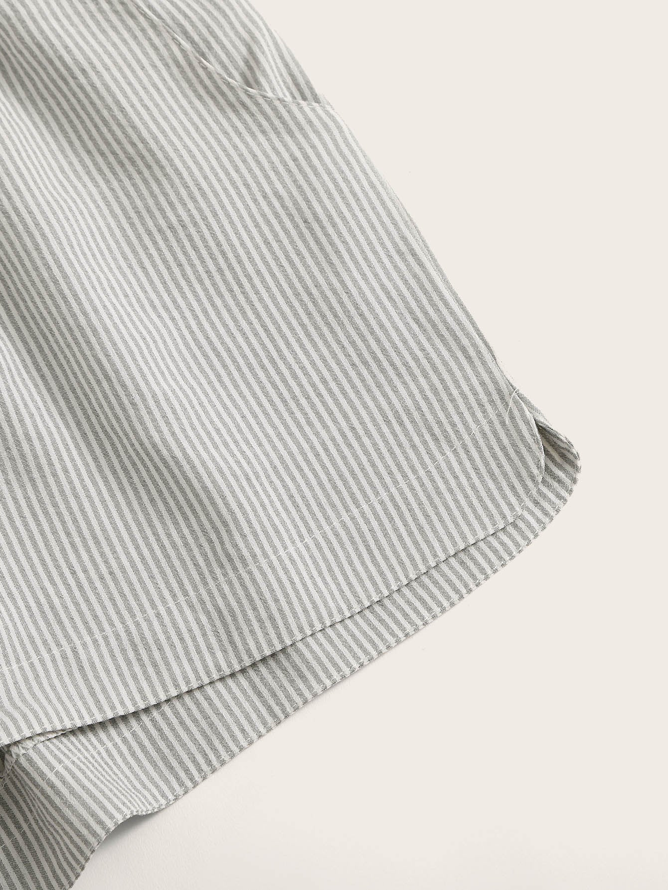 Elastic Waist Striped Shorts