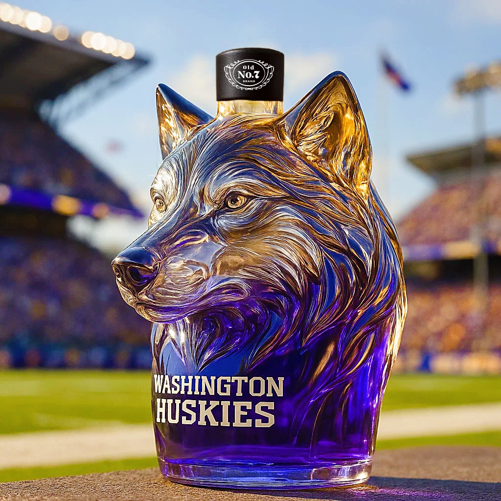 Washington Huskies Whiskey Bottle