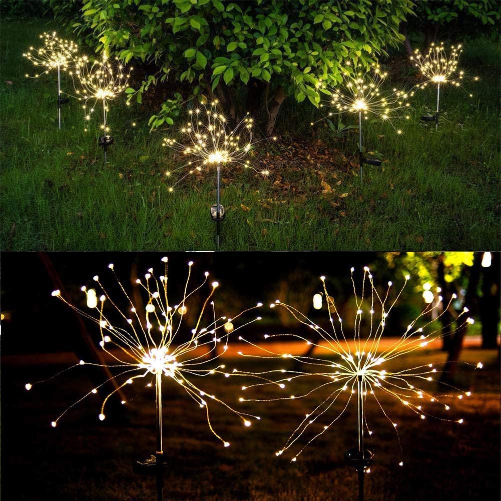 ( Last Day Promotions - 50% OFF)🔥Waterproof  Solar Garden Fireworks Lamp