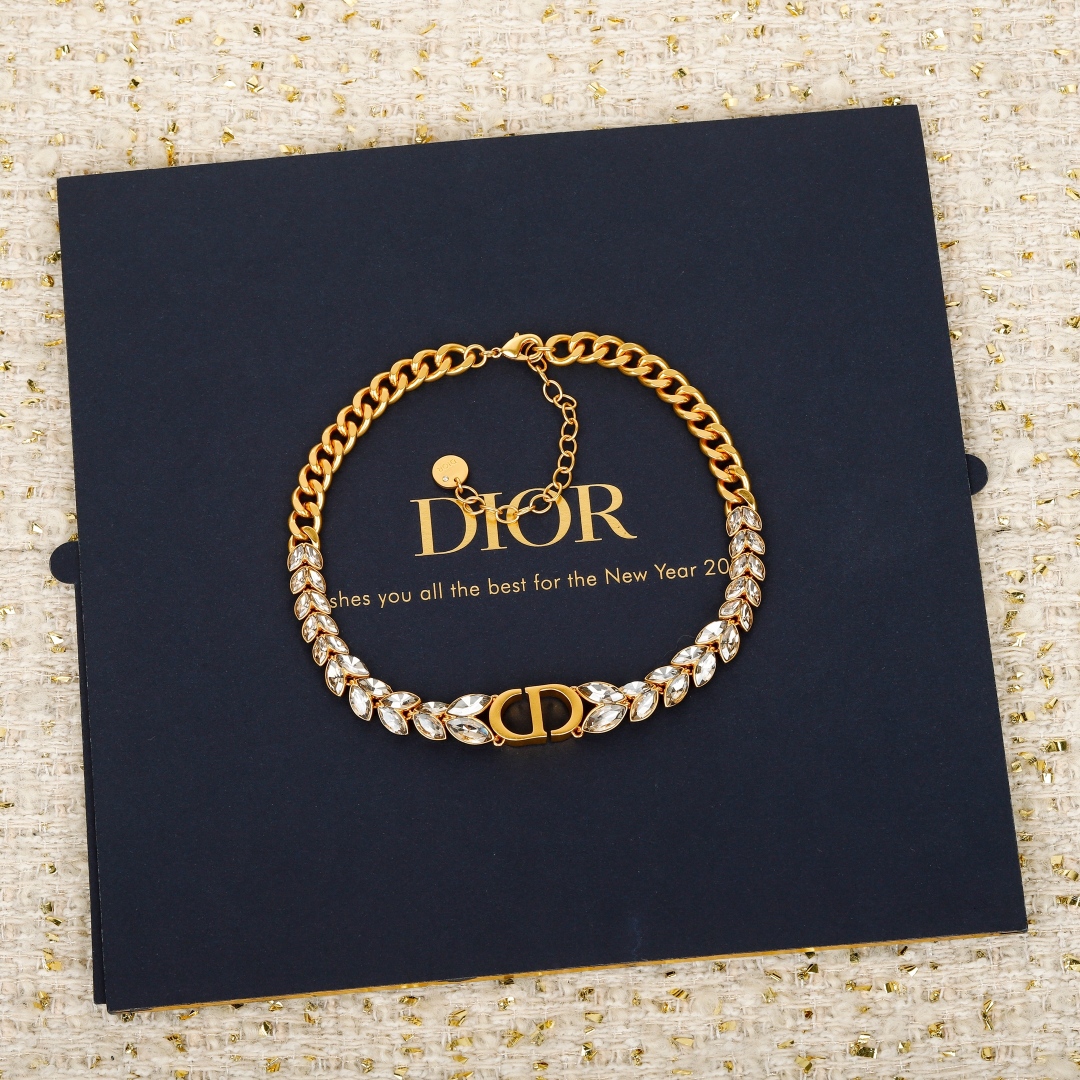 Dior wheat ear diamond necklace