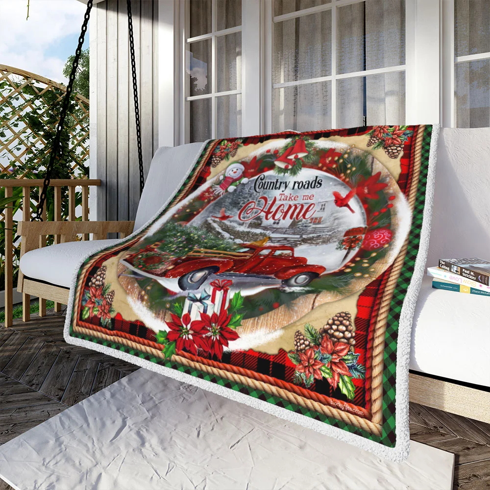 Country Roads Take Me Home Sofa Throw Blanket