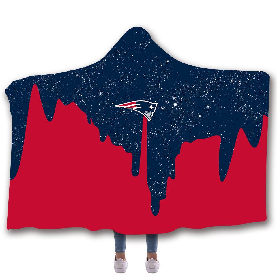 NEW ENGLAND PATRIOTS CLASSIC 3D HOODED BLANKET