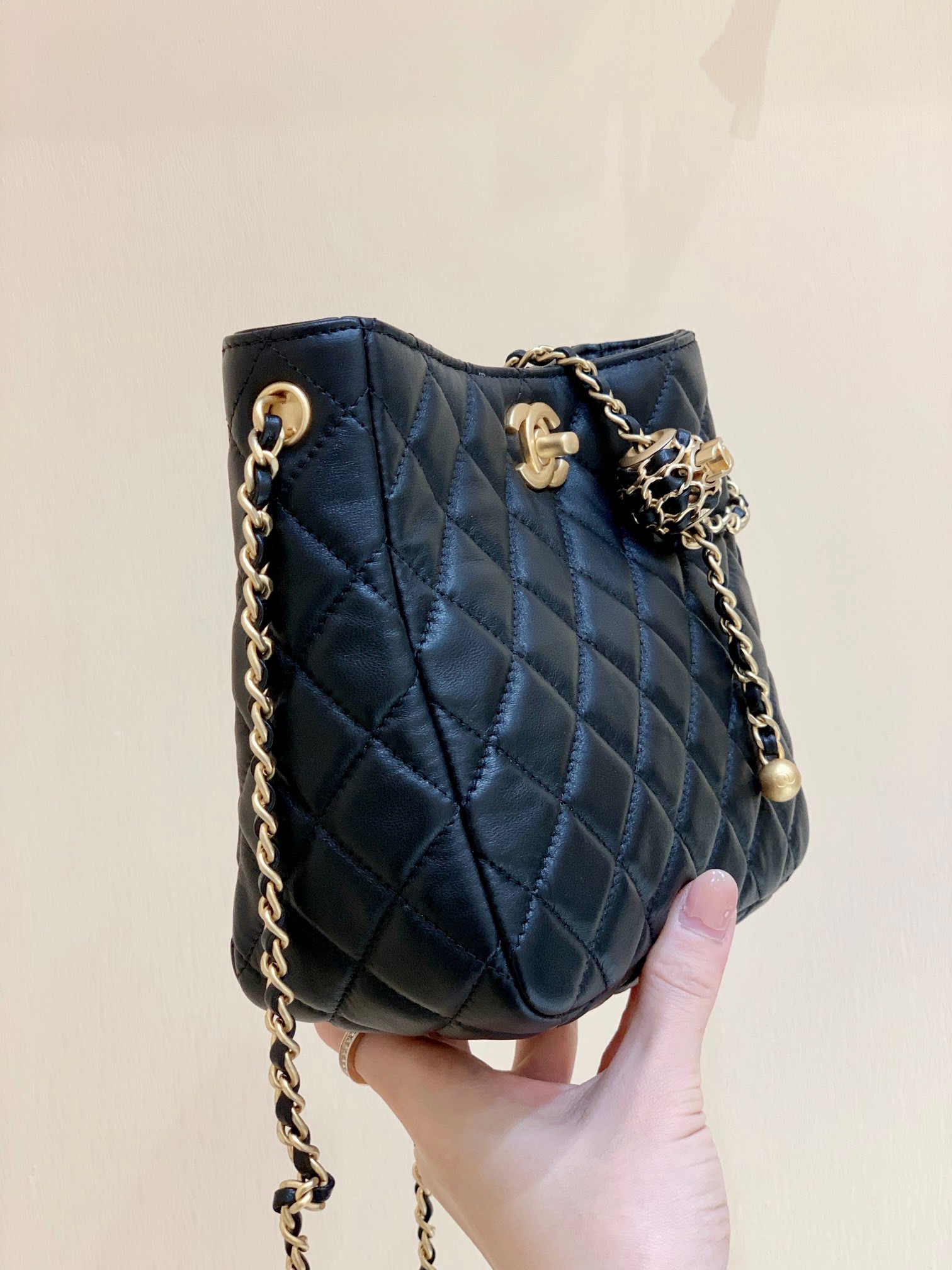 Chanel 2022cc Spring/Summer Collection Golden Ball Hobo Hippie Bag 3259