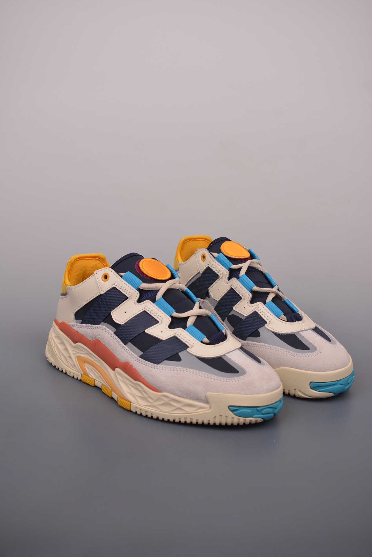 Adidas Originals Niteball Cream White Navy Yellow FV4842