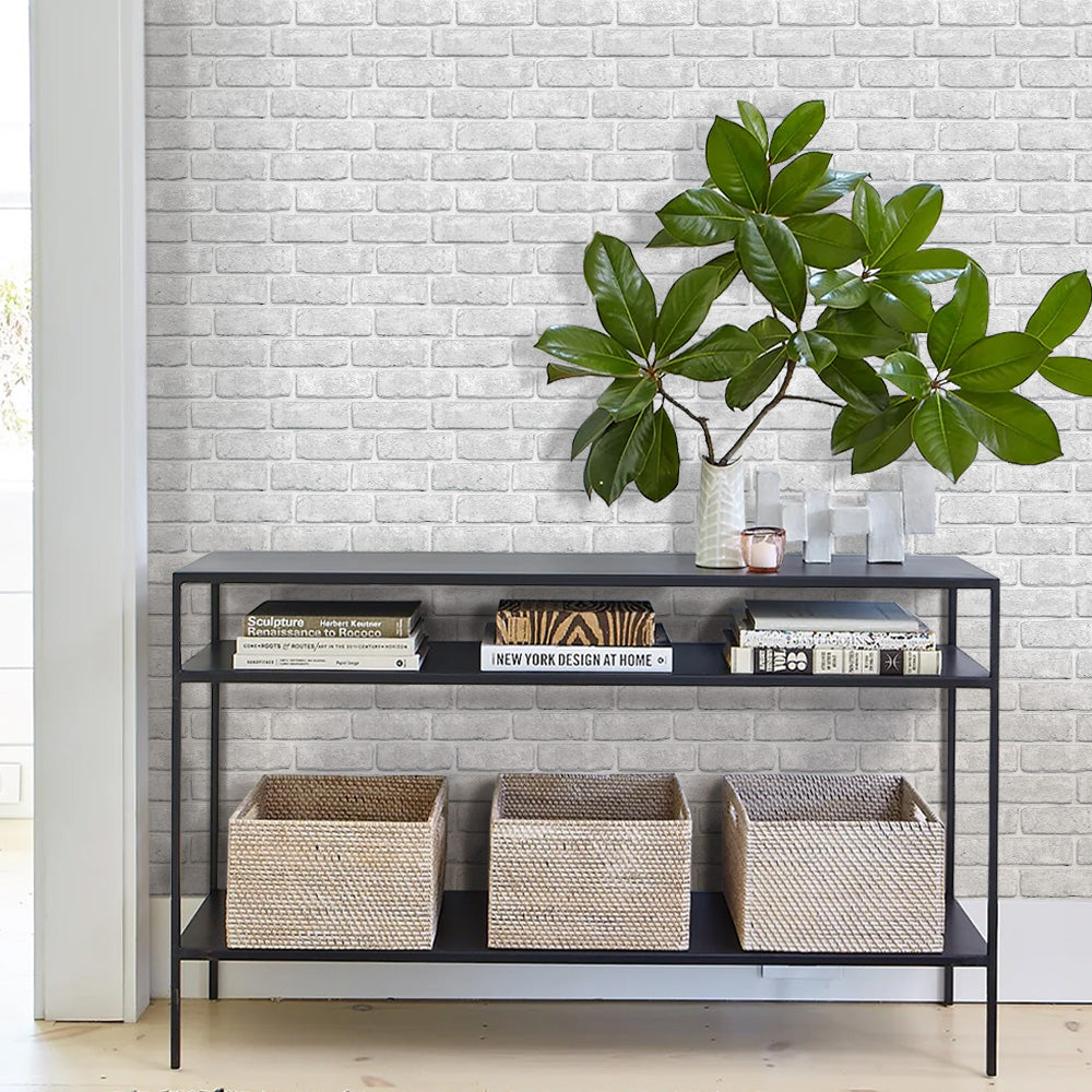 3D Vintage White Brick Peel and Stick Wall Tile
