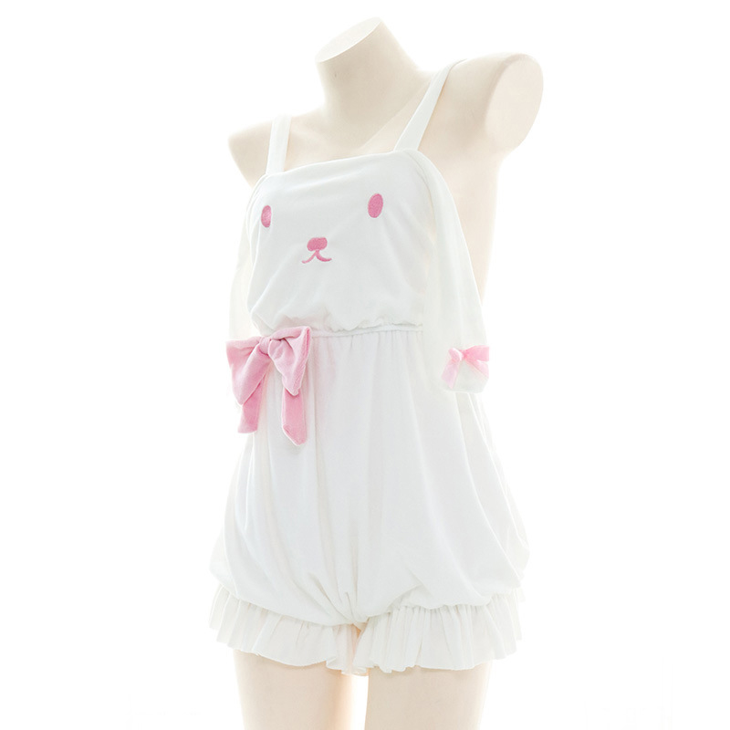 Cartoon Bunny Ears Bow Knot Lingerie