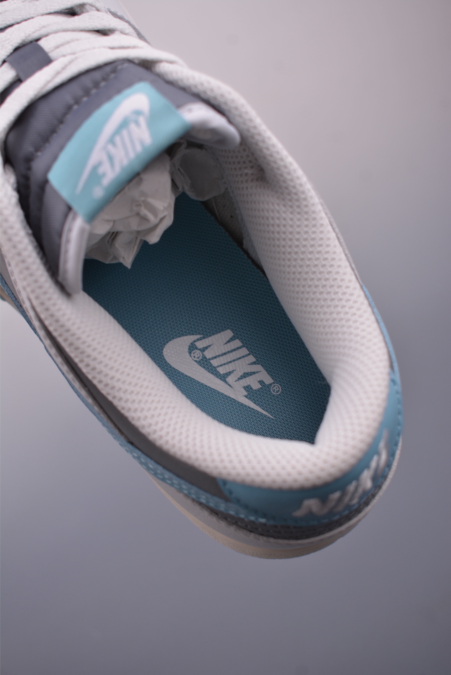 Nike SB Dunk Low Pro PRM sneakers White Gray Light Blue Swoosh HF5441-001