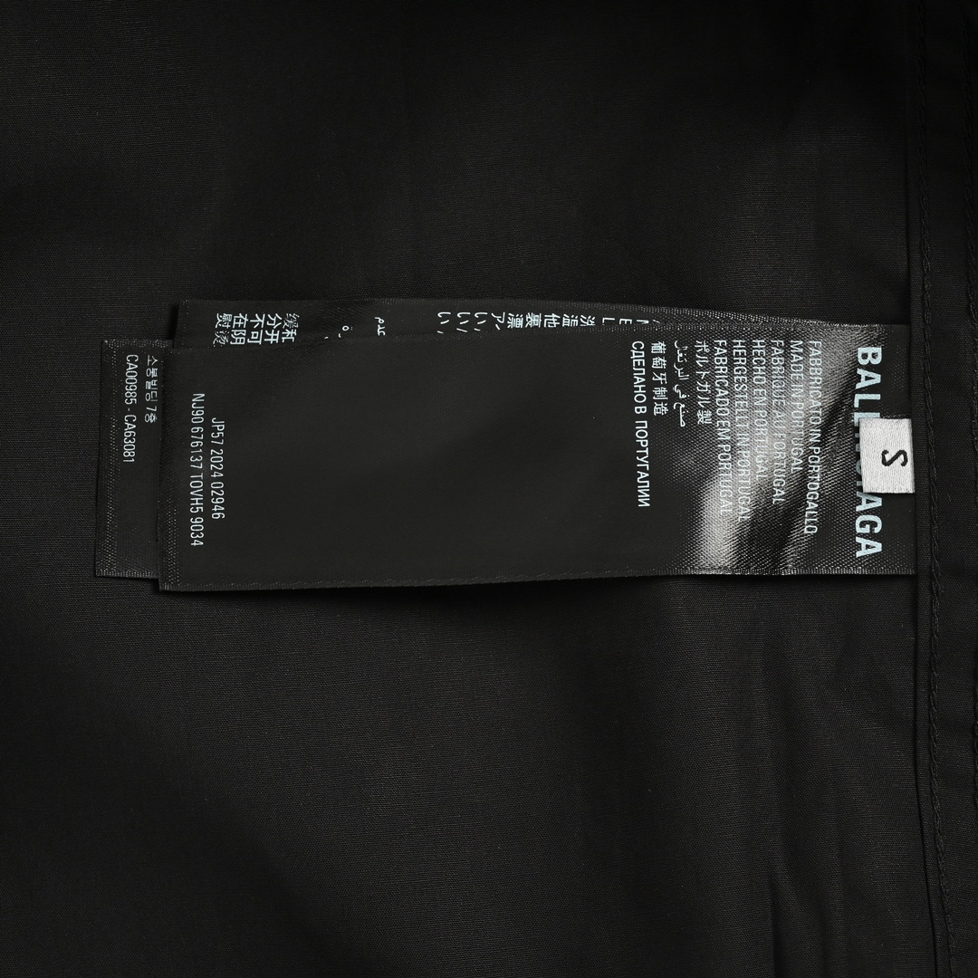 Balenciaga 24ss rhinestone-back long-sleeved shirt