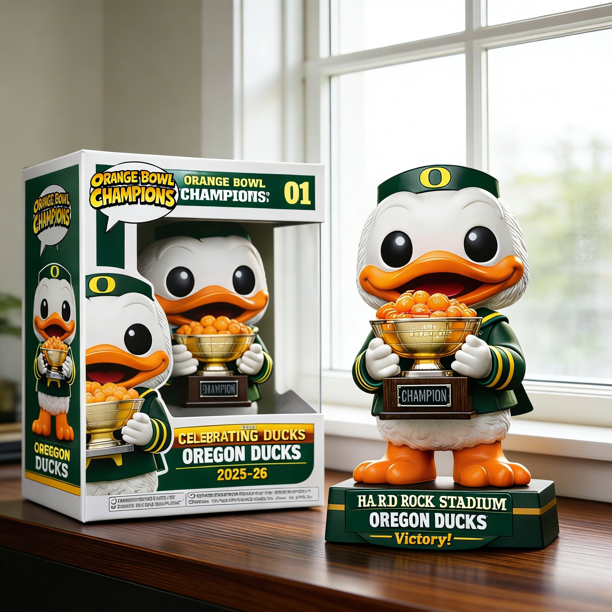Oregon Ducks Orange Bowl Champions Figure