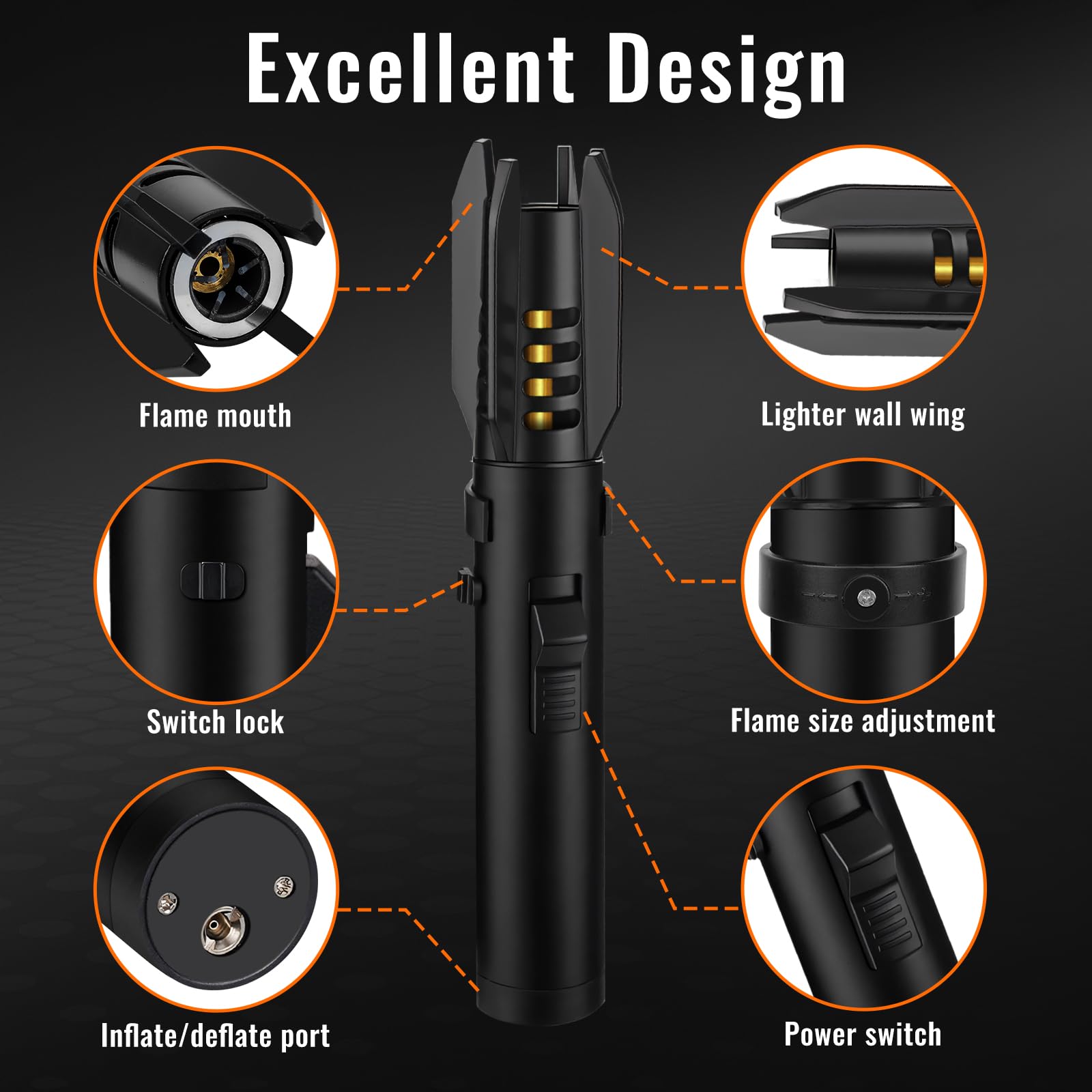 🔥 Lightsaber Torch Lighter – Refillable, Windproof & Built for Adventure! (Butane Not Included)