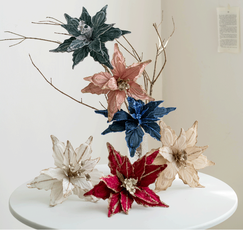 🎄Early Christmas Sale 49% OFF🎄Sequined Velvet Artificial Christmas Flower-Buy More Save More