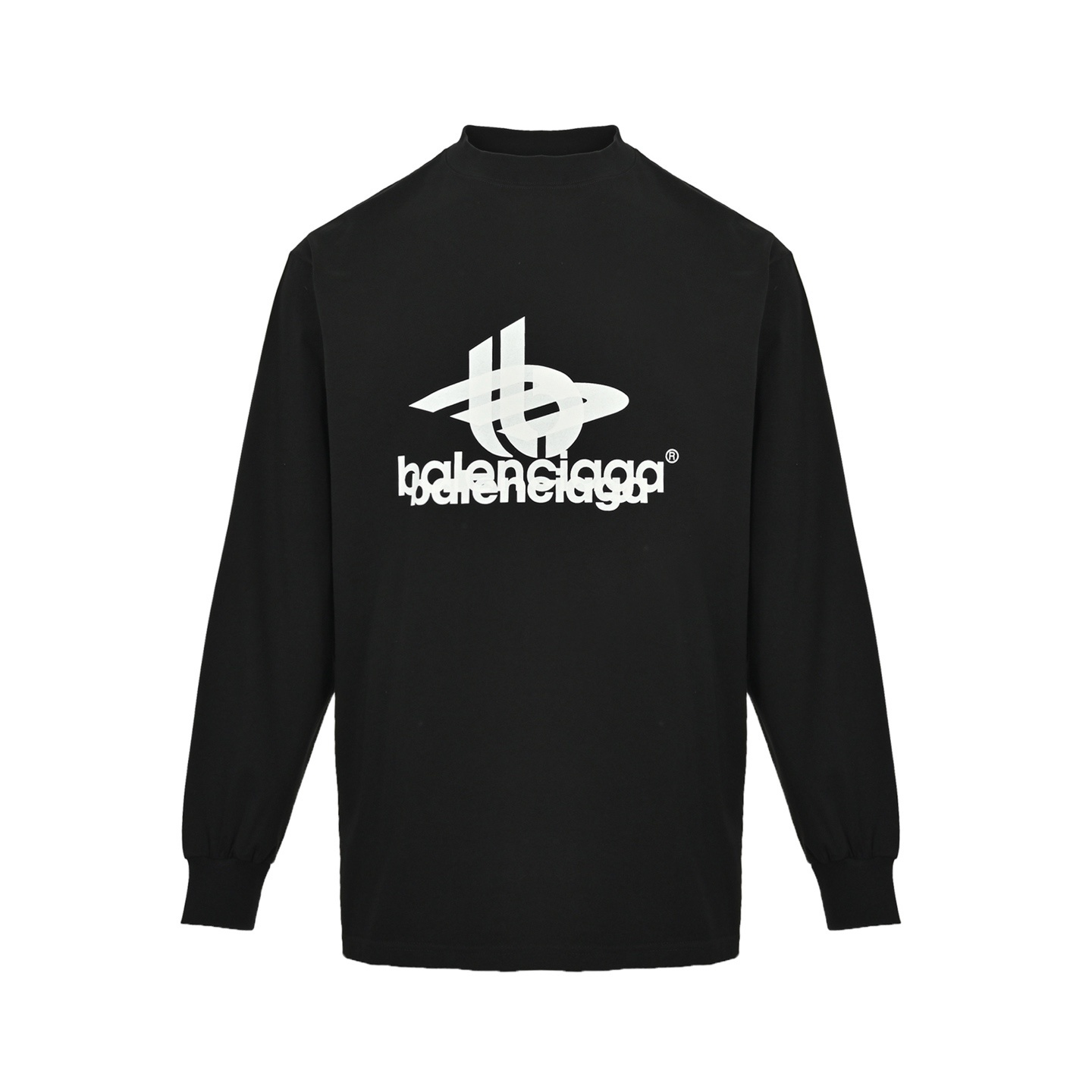 Balenciaga 25Fw overlapping lettering logo long-sleeved T-shirt
