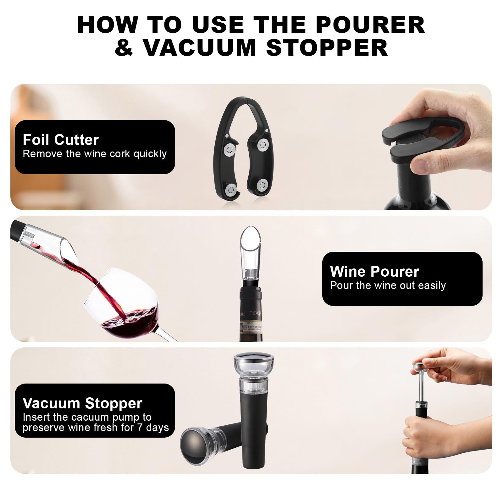 Electric Wine Opener 4 in 1 Set