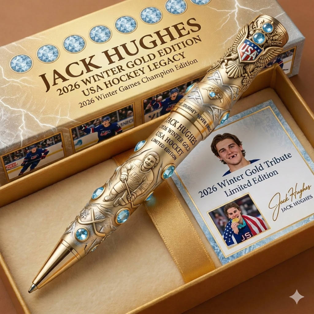 Jack Hughes 2026 Winter Gold Legacy Pen – USA Hockey Champion Limited Edition