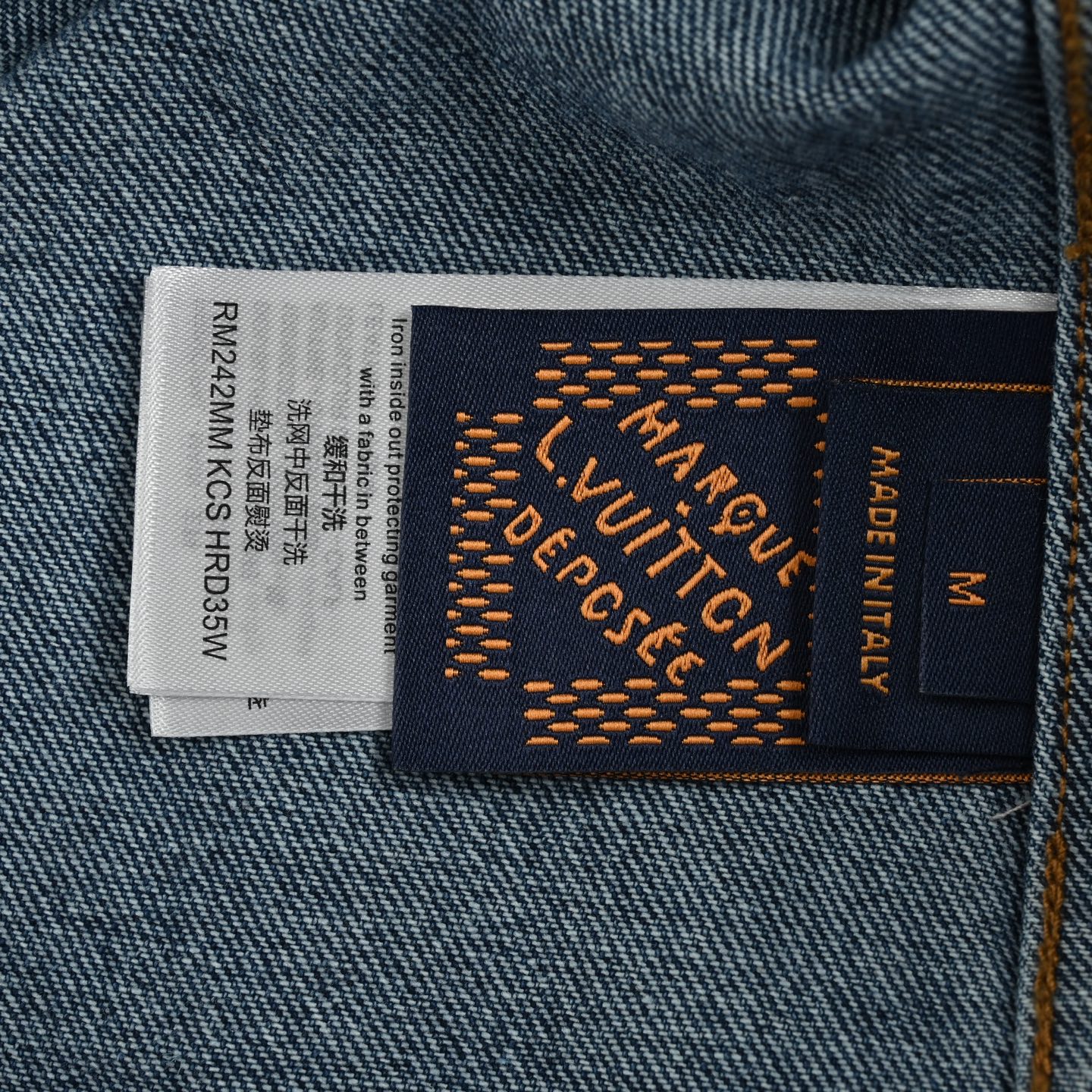 Louis Vuitton 24Fw sun-faded washed denim jacket
