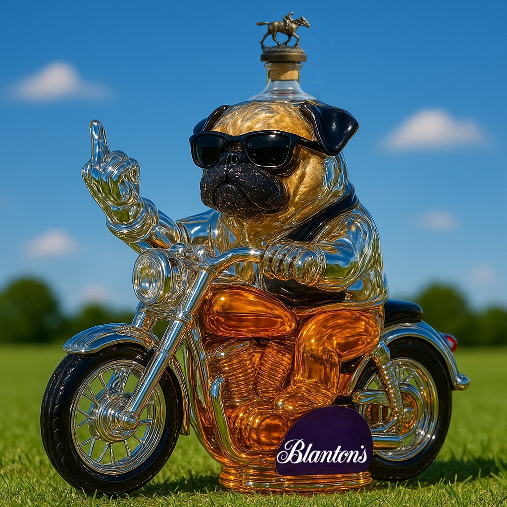 Funny Pug Whiskey Bottle